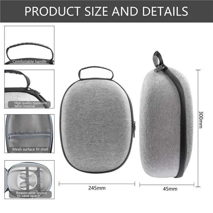 For Meta Quest 3 VR Headset Carrying Case EVA Hard Shell Storage Bag Shockproof Handbag