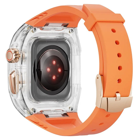 For Apple Watch Series 7 / 8 / 9 45mm / Watch Ultra 2 / Ultra 49mm TPU Watch Band with PC Case