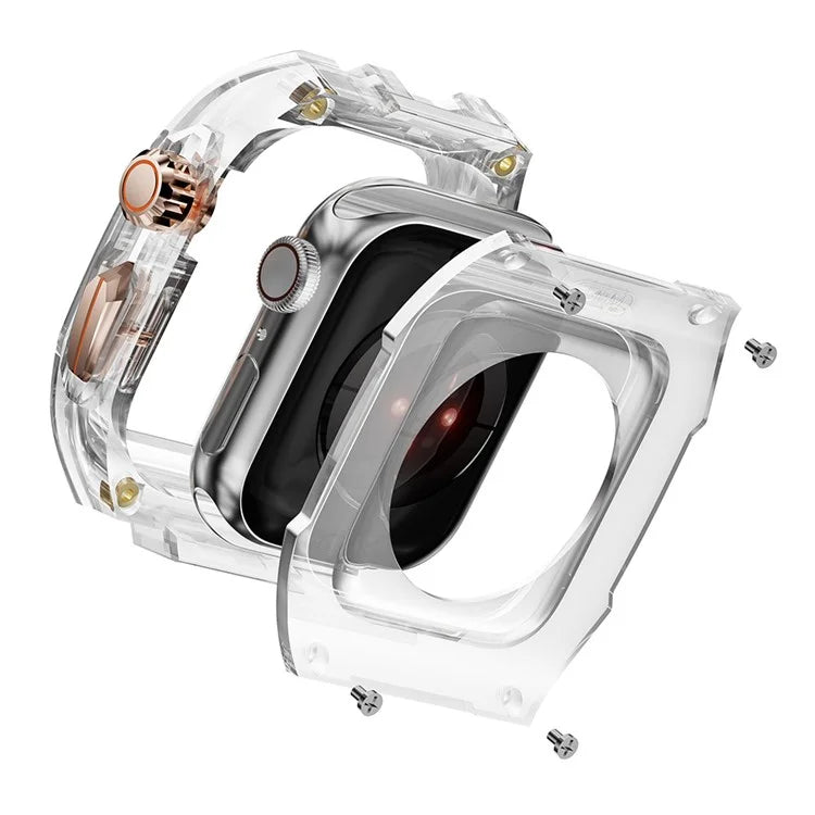 For Apple Watch Series 7 / 8 / 9 45mm / Watch Ultra 2 / Ultra 49mm TPU Watch Band with PC Case