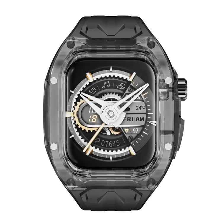 For Apple Watch Series 7 / 8 / 9 45mm / Watch Ultra 2 / Ultra 49mm TPU Watch Band with PC Case