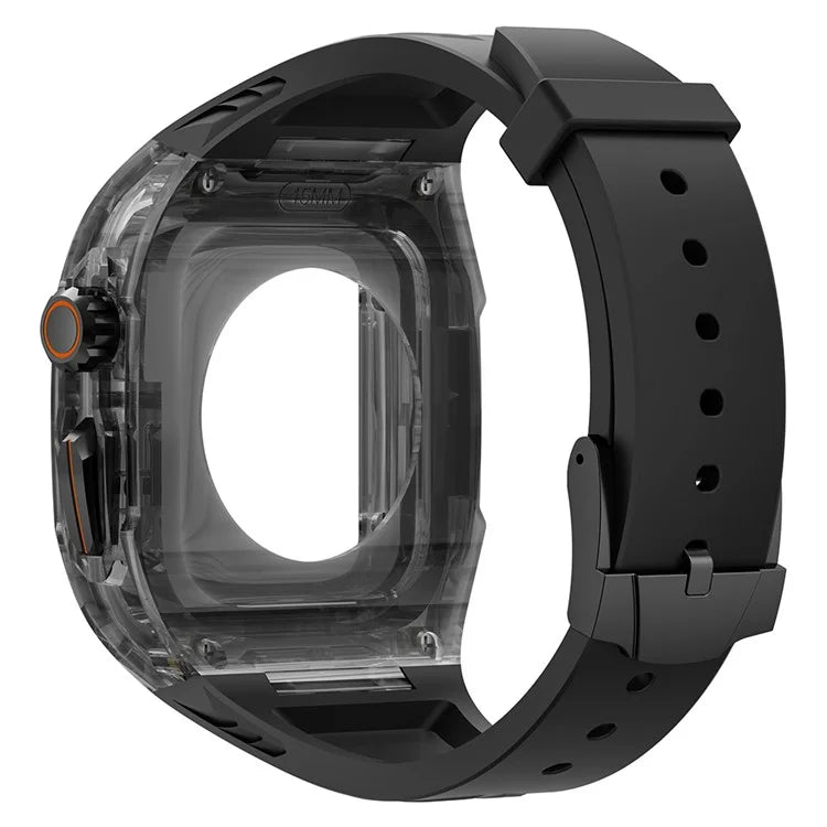 For Apple Watch Series 7 / 8 / 9 45mm / Watch Ultra 2 / Ultra 49mm TPU Watch Band with PC Case