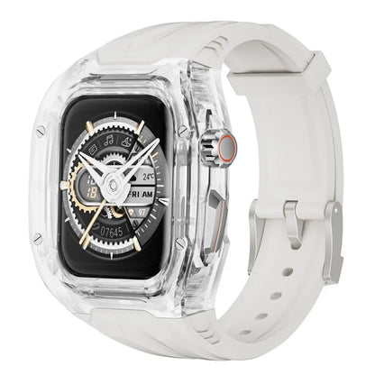 For Apple Watch Series 7 / 8 / 9 45mm / Watch Ultra 2 / Ultra 49mm TPU Watch Band with PC Case