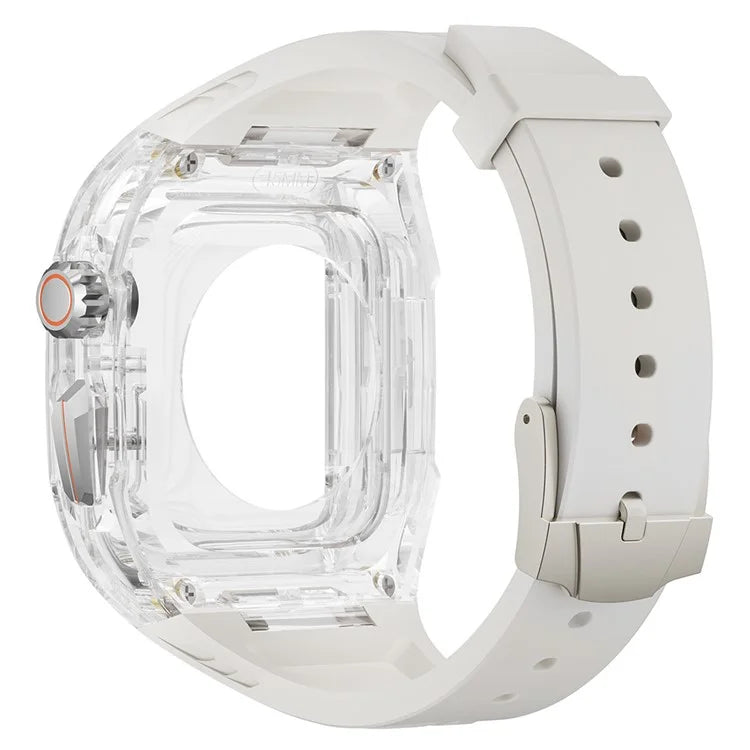 For Apple Watch Series 7 / 8 / 9 45mm / Watch Ultra 2 / Ultra 49mm TPU Watch Band with PC Case