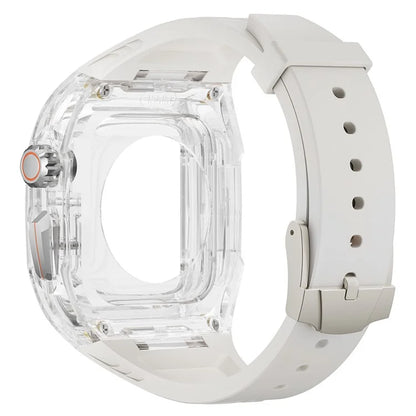 For Apple Watch Series 7 / 8 / 9 45mm / Watch Ultra 2 / Ultra 49mm TPU Watch Band with PC Case