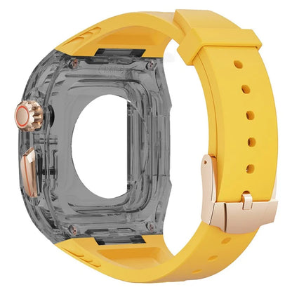For Apple Watch Series 7 / 8 / 9 45mm / Watch Ultra 2 / Ultra 49mm TPU Watch Band with PC Case