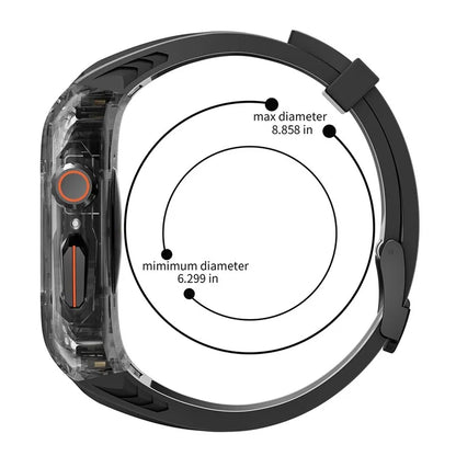 For Apple Watch Series 7 / 8 / 9 45mm / Watch Ultra 2 / Ultra 49mm TPU Watch Band with PC Case