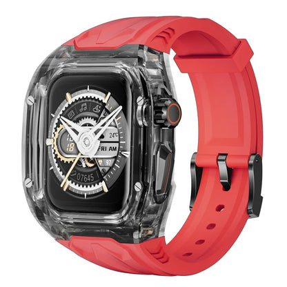 For Apple Watch Series 7 / 8 / 9 45mm / Watch Ultra 2 / Ultra 49mm TPU Watch Band with PC Case