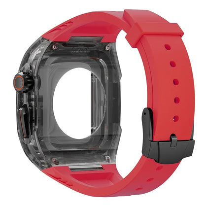 For Apple Watch Series 7 / 8 / 9 45mm / Watch Ultra 2 / Ultra 49mm TPU Watch Band with PC Case