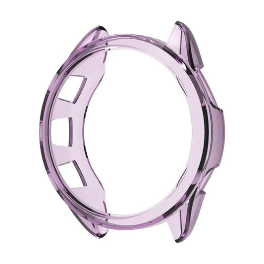 For Garmin Forerunner 165 Watch Case Half Cover Anti-drop TPU Watch Frame Purple