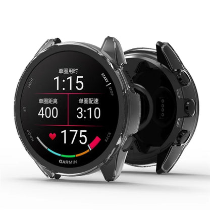 For Garmin Forerunner 165 Watch Case Hard PC Cover with Tempered Glass Screen Protector
