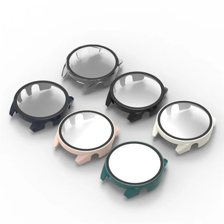 For Garmin Forerunner 165 Watch Case Hard PC Cover with Tempered Glass Screen Protector