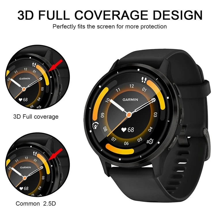 For Garmin Venu 3 Dustproof 3D Curved Film High Touch Sensitive PET Watch Screen Protector