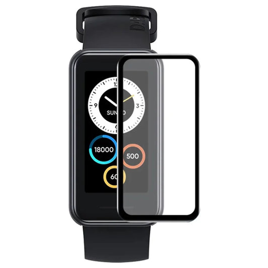 1Pc 3D Curved Screen Protector for Realme Band 2 , Anti-scratch HD Black Edge PET Film