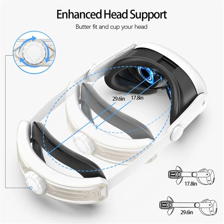 For Meta Quest 3 Replacement Headband with Adjustable Knob VR Headset Accessories