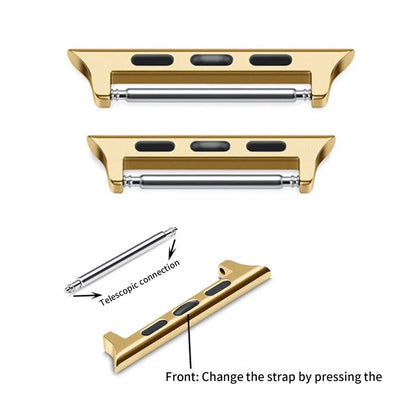 1 Pair Watch Connector for Apple Watch Series 9 8 7 41mm / 6 5 4 SE (2023) SE (2022) SE 40mm / 3 2 1 38mm , 20mm Stainless Steel Adapter