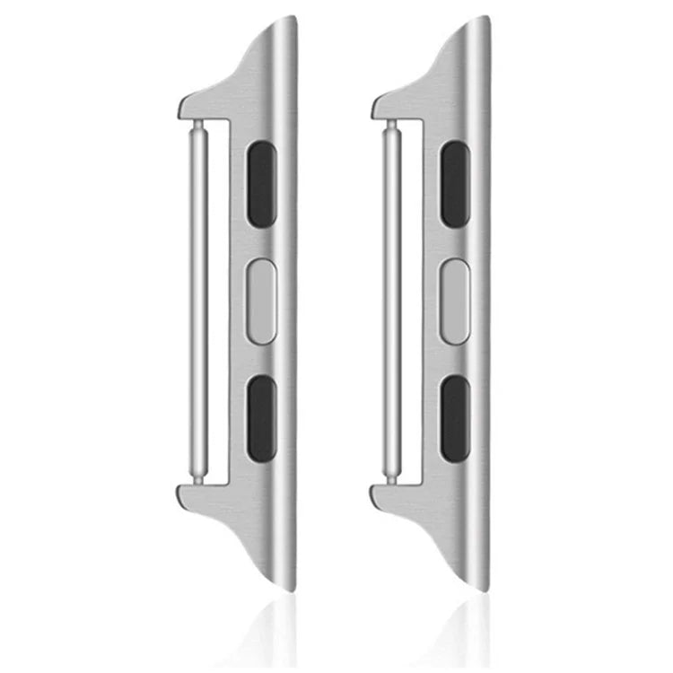 1 Pair Stainless Steel Adapter for Apple Watch Series 9 8 7 41mm / 6 5 4 SE (2023) SE (2022) SE 40mm / 3 2 1 38mm , 22mm Watch Strap Connector