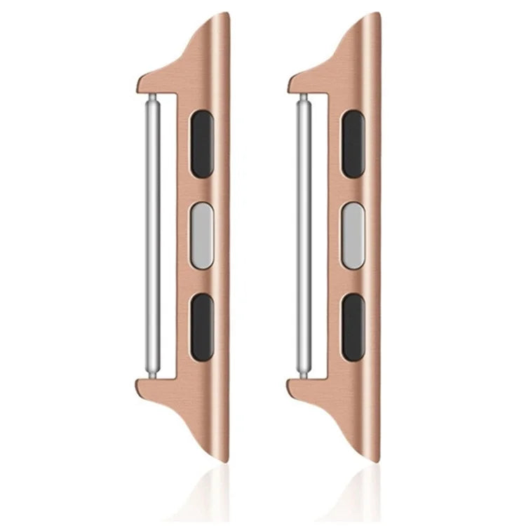1 Pair Stainless Steel Adapter for Apple Watch Series 9 8 7 41mm / 6 5 4 SE (2023) SE (2022) SE 40mm / 3 2 1 38mm , 22mm Watch Strap Connector