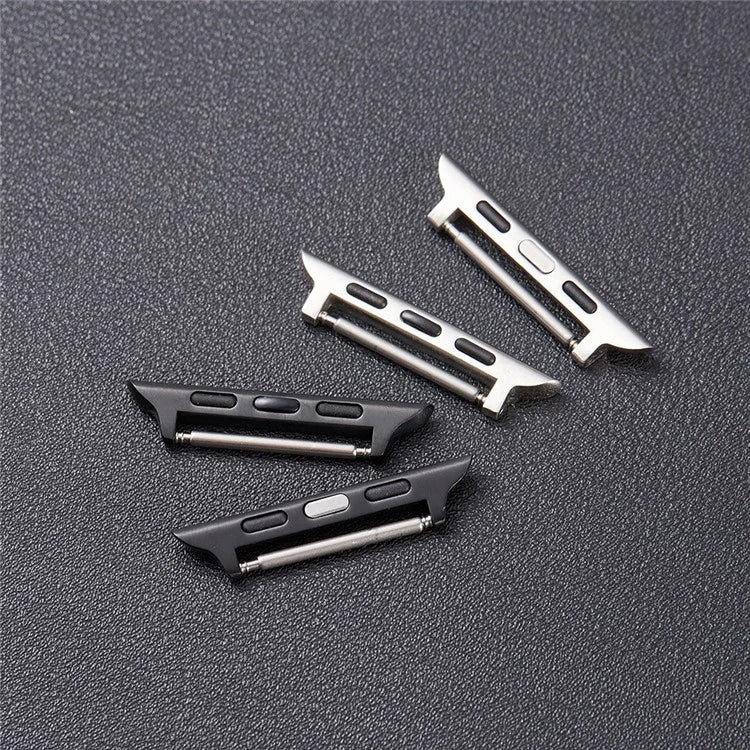 1 Pair Stainless Steel Adapter for Apple Watch Series 9 8 7 41mm / 6 5 4 SE (2023) SE (2022) SE 40mm / 3 2 1 38mm , 22mm Watch Strap Connector