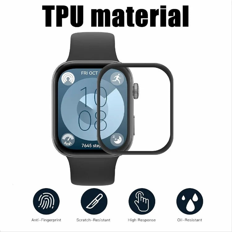 For Huawei Watch Fit 3 Anti-Scratch Film TPU 3D Smartwatch Screen Protector