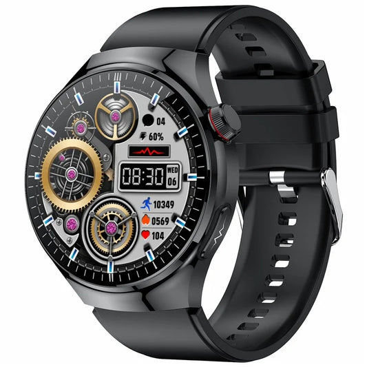 TK26 AMOLED Round Watch Organ Detection Health Monitoring Bluetooth Calling Smart Watch, Silicone Strap