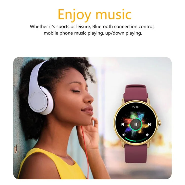 Y86 Sports Smart Watch 1.43-inch AMOLED Screen Heart Rate Blood Oxygen Monitor, Silicone Strap