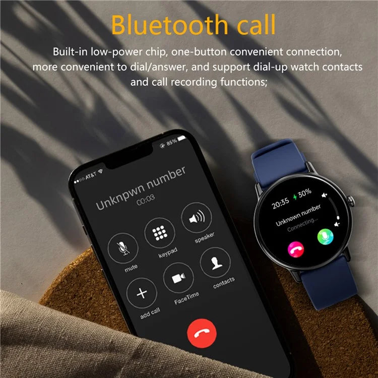 Y86 Sports Smart Watch 1.43-inch AMOLED Screen Heart Rate Blood Oxygen Monitor, Silicone Strap