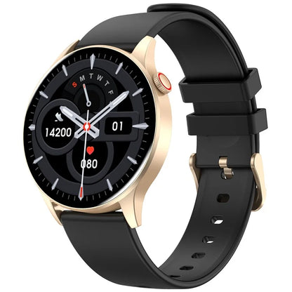 Y85 Round Smart Watch Bluetooth Call Music Heart Rate Body Temperature Health Monitoring Sports Watch+Gold