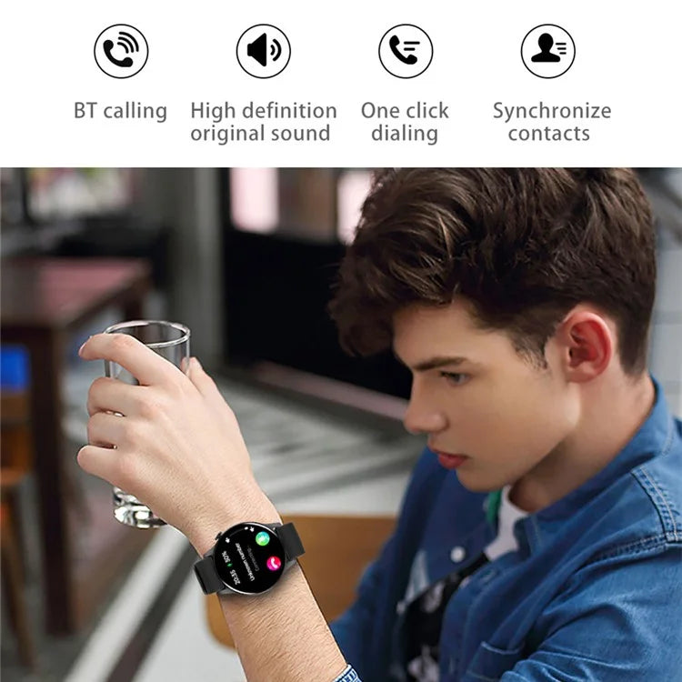 Y85 Round Smart Watch Bluetooth Call Music Heart Rate Body Temperature Health Monitoring Sports Watch