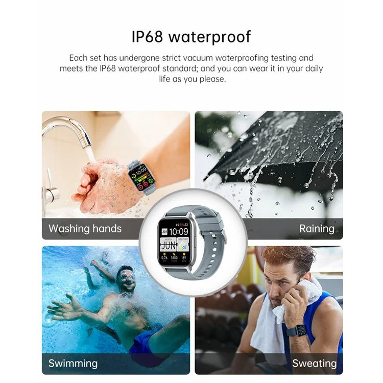Y3 Smart Watch Bluetooth Call Heart Rate Monitor 1.85-inch HD Screen Sports Watch