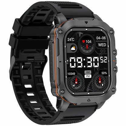 AK72 Smart Watch 1.952 Inch Heart Rate Blood Pressure Monitor Fitness Watch, Silicone Strap