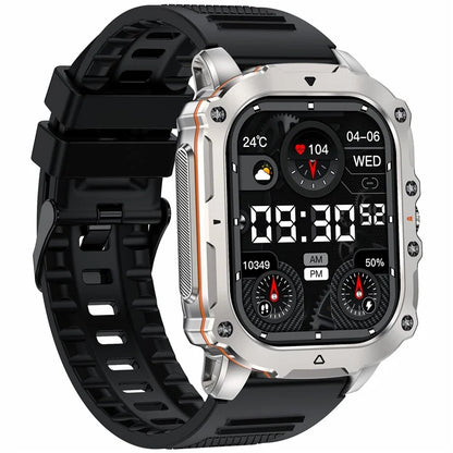 AK72 Smart Watch 1.952 Inch Heart Rate Blood Pressure Monitor Fitness Watch, Silicone Strap