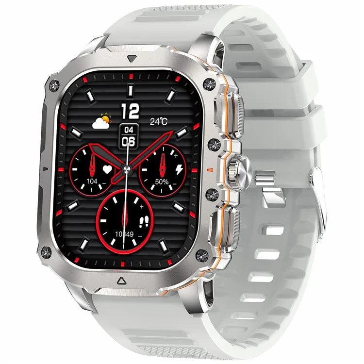 AK72 Smart Watch 1.952 Inch Heart Rate Blood Pressure Monitor Fitness Watch, Silicone Strap