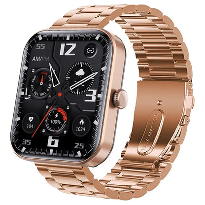 F21pro Smart Watch Waterproof Health Monitor Sports Tracker Intelligent Watch with Steel Band