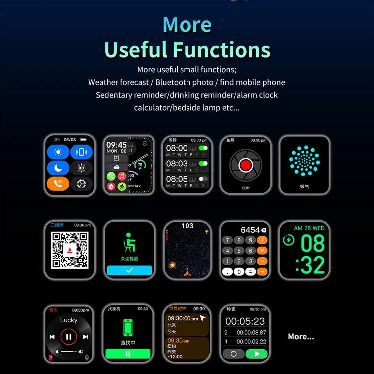 CY13 1.9 inch HD Screen Bluetooth Call Smart Watch Heart Rate Health Monitoring Sports Watch