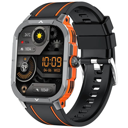 HK56 2.06-inch AMOLED Screen Bluetooth Call Health Monitor Outdoor Sports Smart Watch