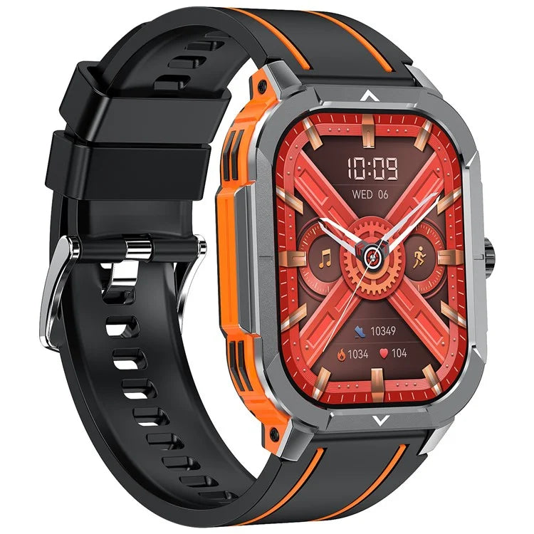 HK56 2.06-inch AMOLED Screen Bluetooth Call Health Monitor Outdoor Sports Smart Watch