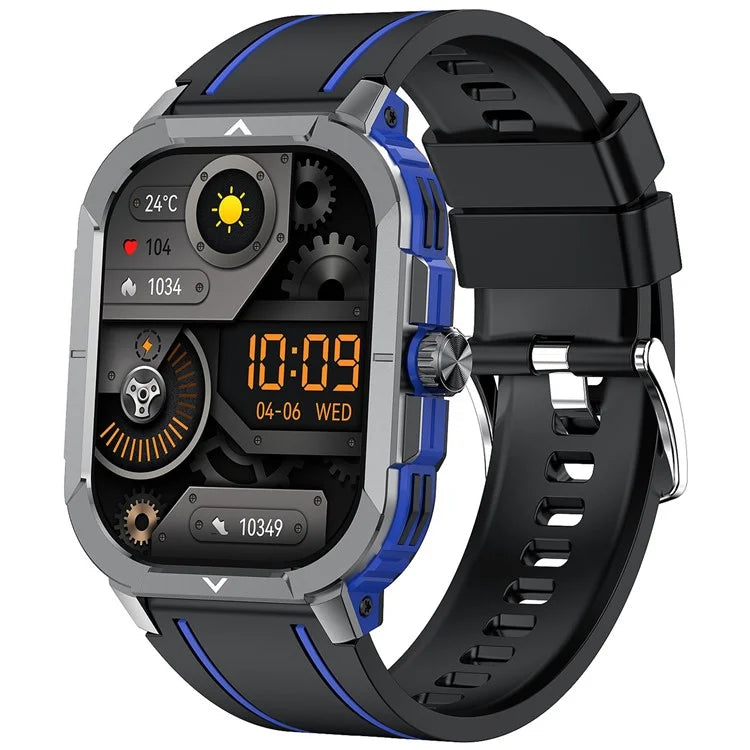 HK56 2.06-inch AMOLED Screen Bluetooth Call Health Monitor Outdoor Sports Smart Watch