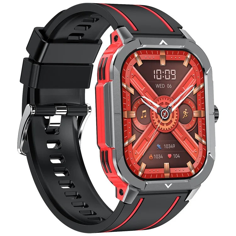 HK56 2.06-inch AMOLED Screen Bluetooth Call Health Monitor Outdoor Sports Smart Watch