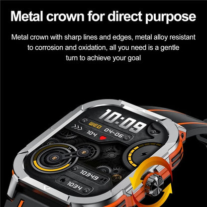HK56 2.06-inch AMOLED Screen Bluetooth Call Health Monitor Outdoor Sports Smart Watch