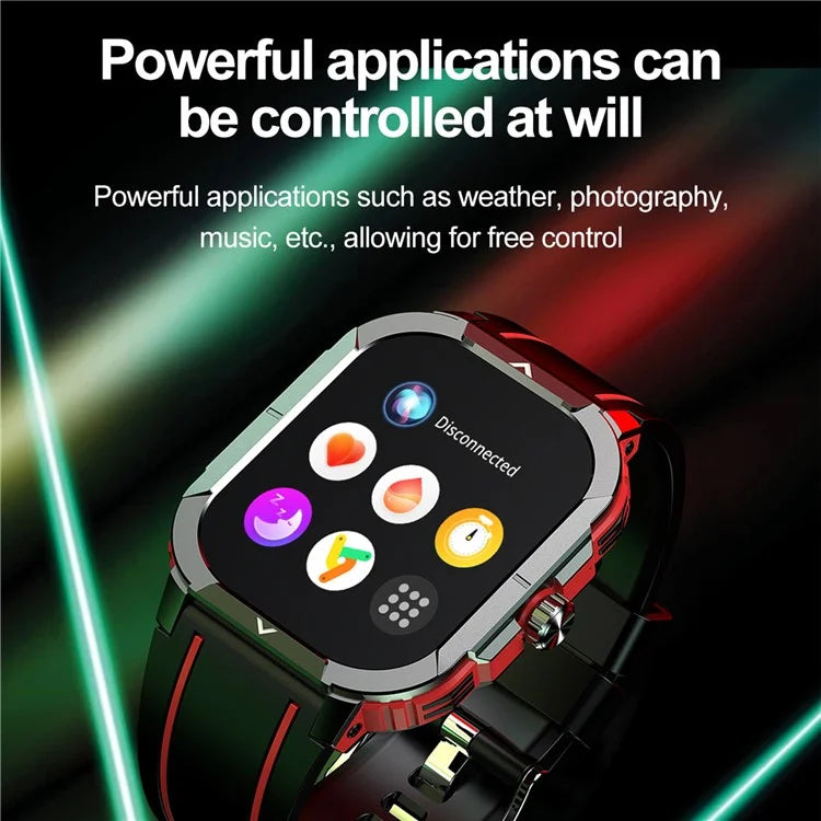 HK56 2.06-inch AMOLED Screen Bluetooth Call Health Monitor Outdoor Sports Smart Watch