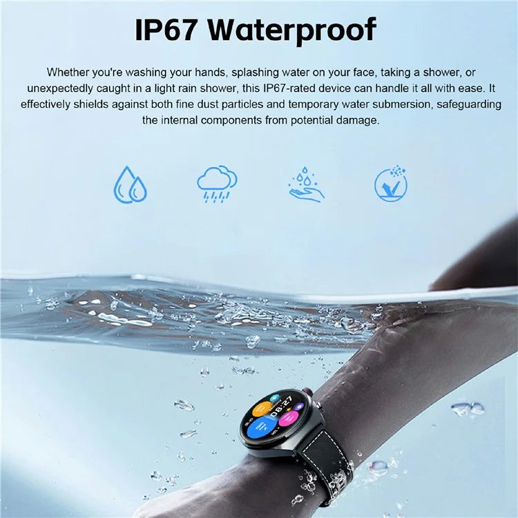 GT95 Smart Watch Earphone Bluetooth Call 1.53 inch Screen Fitness Tracker Heart Rate Monitor