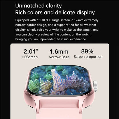 Z49 gtS4 2.01-inch Screen Smart Watch Bluetooth Call Heart Rate Sleep Health Monitoring Sports Watch