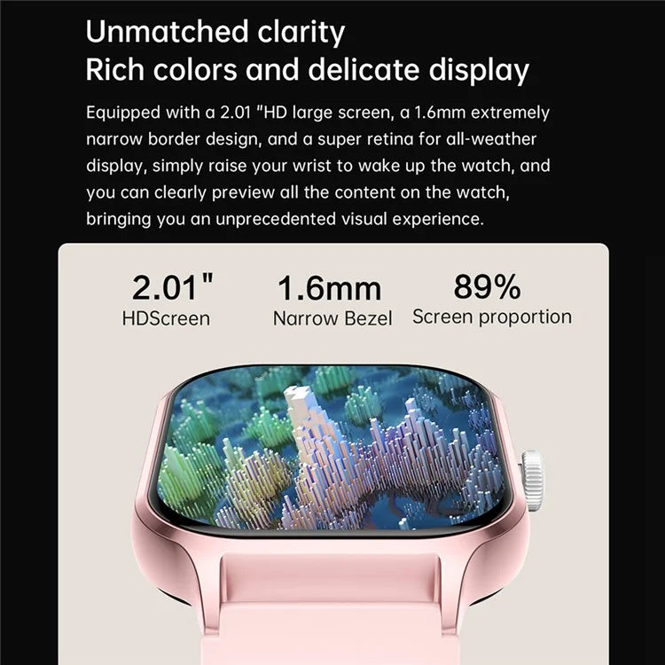 Z49 gtS4 2.01-inch Screen Smart Watch Bluetooth Call Heart Rate Sleep Health Monitoring Sports Watch