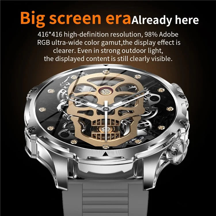 AK75 Silicone Strap Smart Watch Bluetooth Call Heart Rate Sleep Health Monitoring Sports Watch