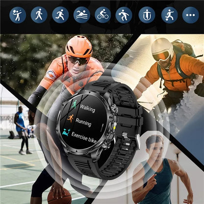 AK75 Silicone Strap Smart Watch Bluetooth Call Heart Rate Sleep Health Monitoring Sports Watch
