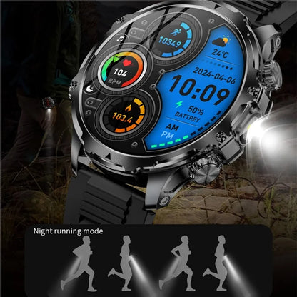 AK75 Silicone Strap Smart Watch Bluetooth Call Heart Rate Sleep Health Monitoring Sports Watch