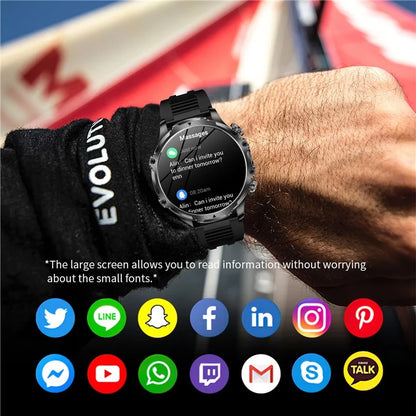 AK75 Silicone Strap Smart Watch Bluetooth Call Heart Rate Sleep Health Monitoring Sports Watch