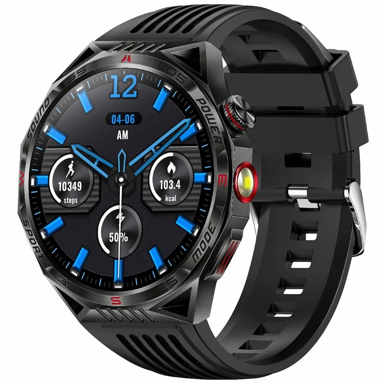 HT28 1.85 inch Screen Smart Watch Bluetooth Call Bracelet with Compass, Flashlight Function