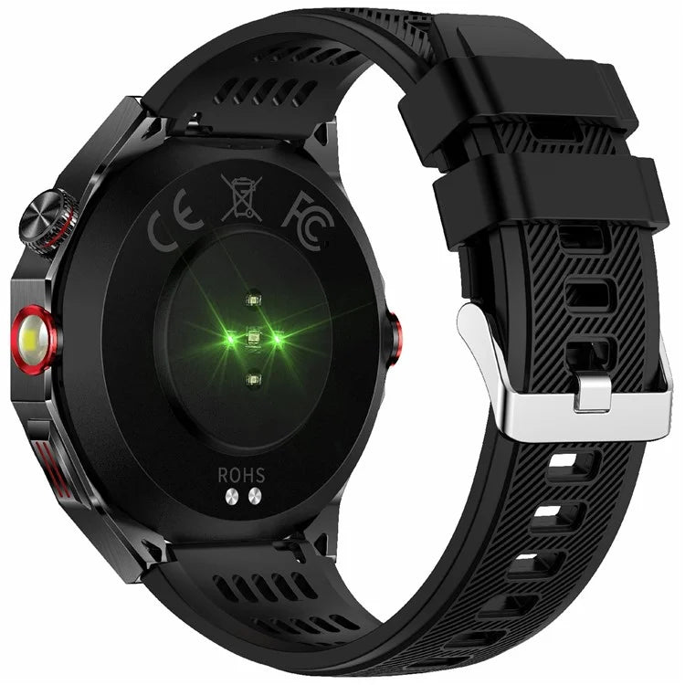 HT28 1.85 inch Screen Smart Watch Bluetooth Call Bracelet with Compass, Flashlight Function