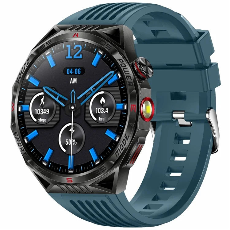 HT28 1.85 inch Screen Smart Watch Bluetooth Call Bracelet with Compass, Flashlight Function